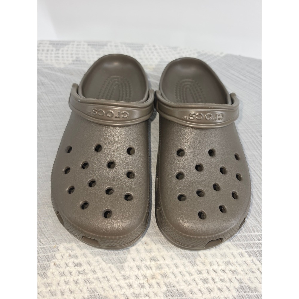 Crocs Classic Clogs Chocolate Brown Mens 7 Womens 9 Slip On Shoes M7 W9